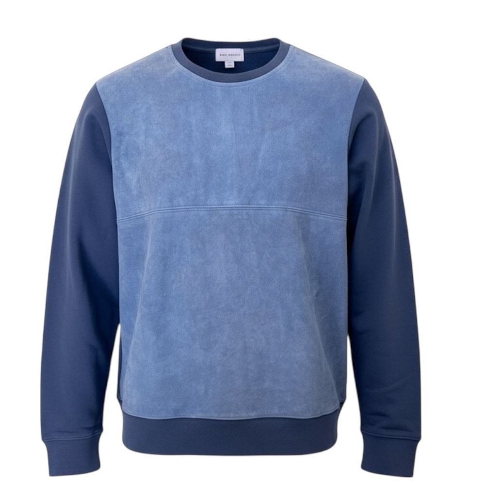 ♻️ Vintage Club Monaco‎ Crewneck | Suede & Cotton Mix | Size M | Luxe Layers